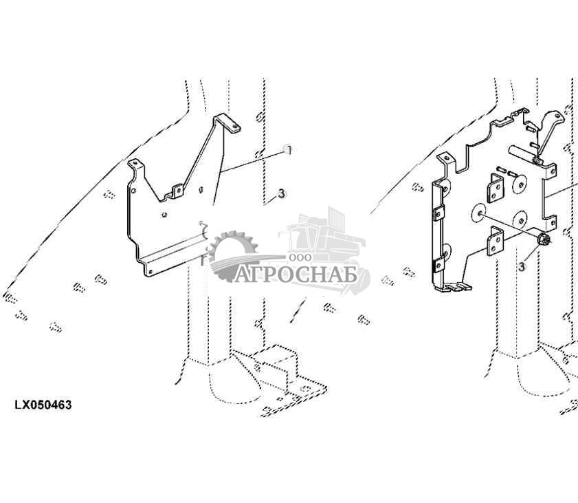 ПАНЕЛЬ ДЛЯ ПЕРЕКЛЮЧАЕМОГО ЗАДНЕГО PTO  ХОДОУМЕНЬШИТЕЛЯ 